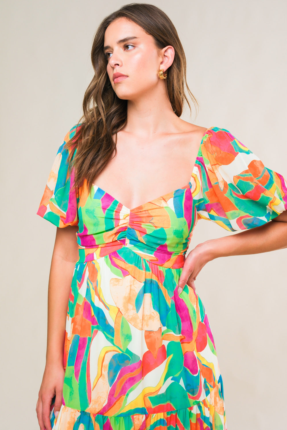 EXCEPTIONAL EXPRESSION WOVEN MAXI DRESS Flying Tomato